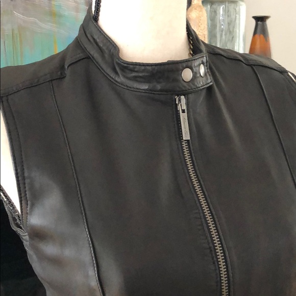 BOGO Kenneth Cole New York 100% Leather Vest - Picture 2 of 7